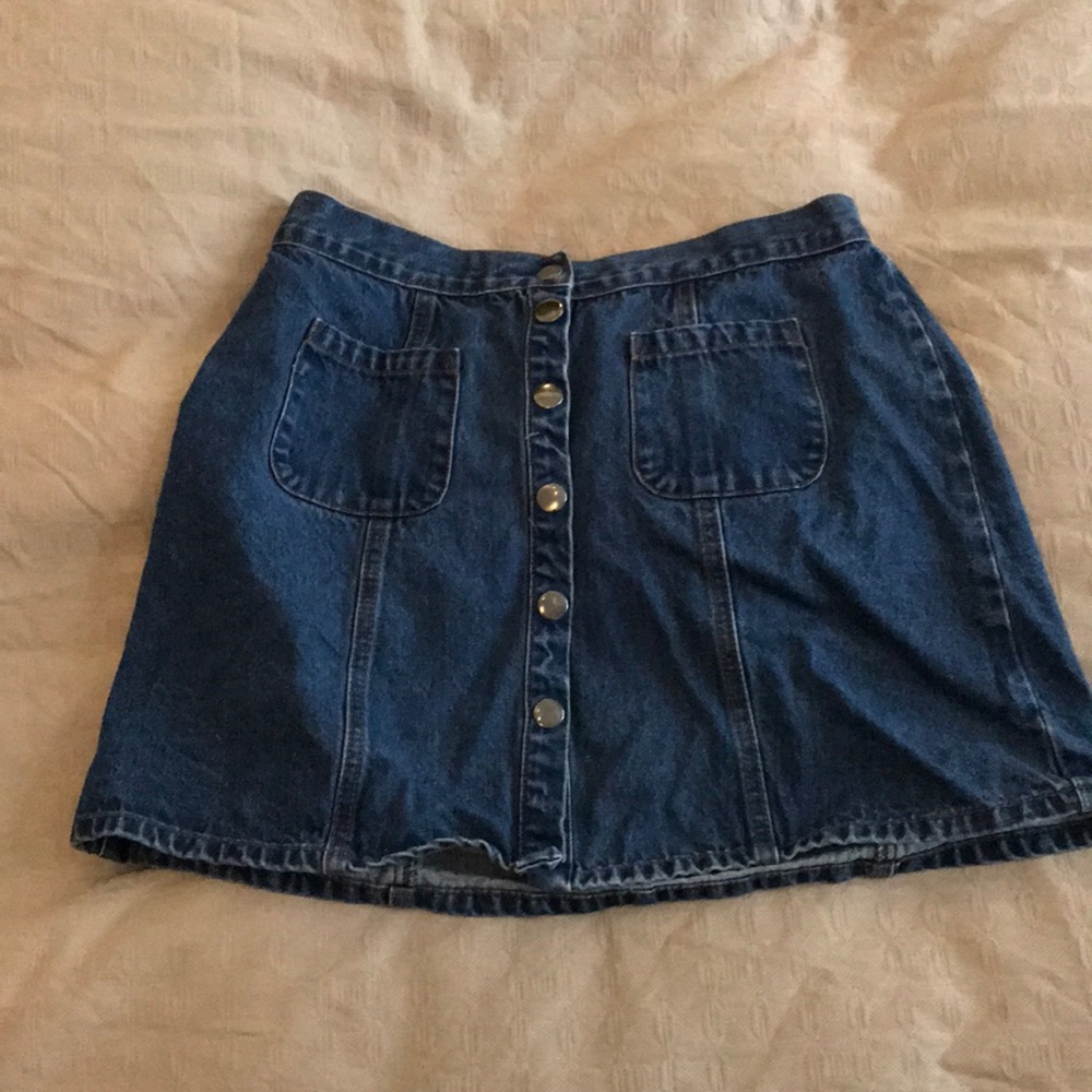 Denim mini skirt